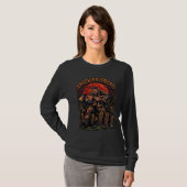 Süßes oder Saures Halloween Killer Skelett Axt Rot T-Shirt (Vorne ganz)