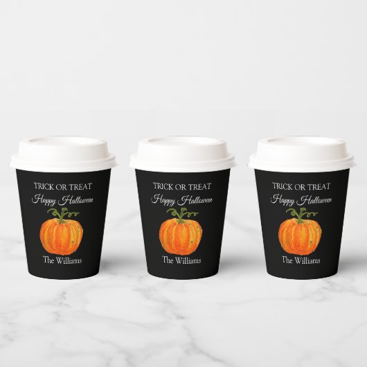 Süßes oder Saures Halloween-Kürbis Cute Pappbecher (Multi)