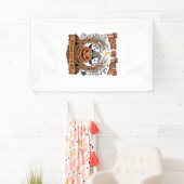 Süßes oder Saures Halloween-Kürbis-Hexenhut Grusel Banner (Insitu)