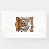 Süßes oder Saures Halloween-Kürbis-Hexenhut Grusel Banner (Horizontal)