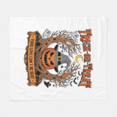 Süßes oder Saures Halloween-Kürbis-Hexenhut Grusel Fleecedecke (Vorderseite (Horizontal))