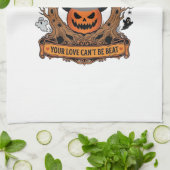 Süßes oder Saures Halloween-Kürbis-Hexenhut Grusel Geschirrtuch (Gefaltet)