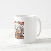 Süßes oder Saures Halloween-Kürbis-Hexenhut Grusel Kaffeetasse (VorderseiteRechts)