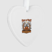 Süßes oder Saures Halloween-Kürbis-Hexenhut Grusel Ornament (Vorderseite)