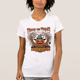 Süßes oder Saures Halloween-Kürbis-Hexenhut Grusel T-Shirt
