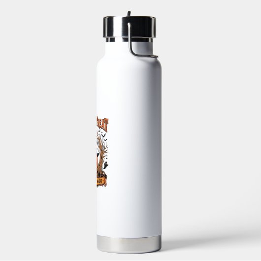 Süßes oder Saures Halloween-Kürbis-Hexenhut Grusel Trinkflasche (Links)