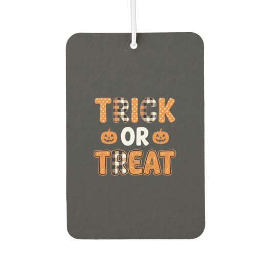 Süßes oder Saures Halloween-Kürbis-Vektordesign_1 Autolufterfrischer (Vorderseite)