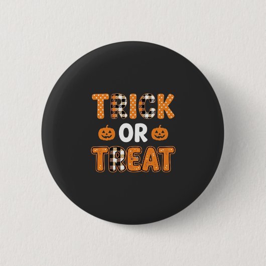 Süßes oder Saures Halloween-Kürbis-Vektordesign_1 Button (Vorderseite)