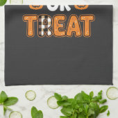 Süßes oder Saures Halloween-Kürbis-Vektordesign_1 Geschirrtuch (Gefaltet)