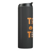 Süßes oder Saures Halloween-Kürbis-Vektordesign_1 Thermosbecher (Nach links gedreht)