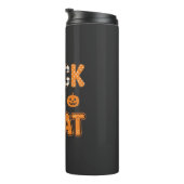 Süßes oder Saures Halloween-Kürbis-Vektordesign_1 Thermosbecher (Nach rechts gedreht)