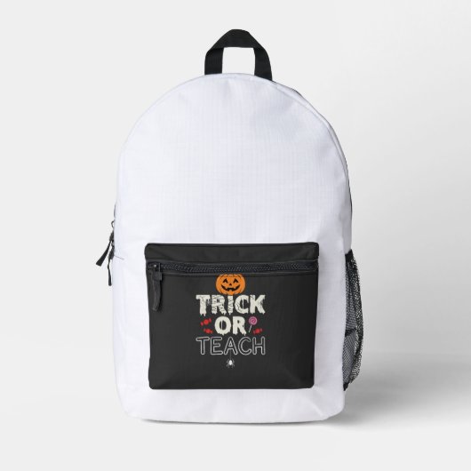 Süßes oder Saures Halloween-Lehrer-Design (2)_1 Bedruckter Rucksack (Vorderseite)