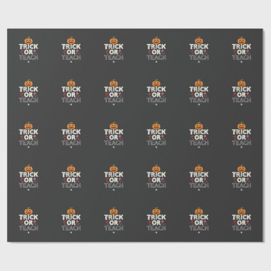 Süßes oder Saures Halloween-Lehrer-Design (2)_1 Geschenkpapier (Flach)