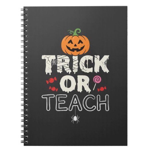 Süßes oder Saures Halloween-Lehrer-Design (2)_1 Notizblock (Vorderseite)