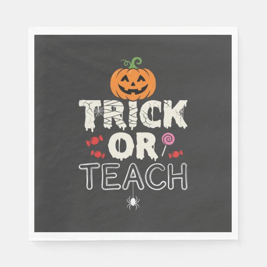 Süßes oder Saures Halloween-Lehrer-Design (2)_1 Serviette (Vorderseite)