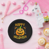 Süßes oder Saures Halloween Lustiger Kürbis Frohe Pappteller (Party)