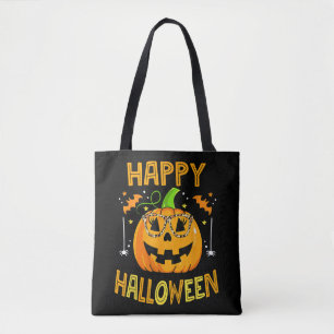 Süßes oder Saures Halloween Lustiger Kürbis Frohe Tasche