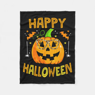 Süßes oder Saures Halloween Lustiger Kürbis Glückl Fleecedecke