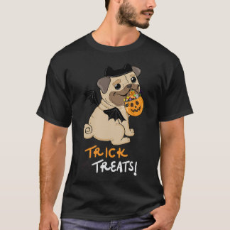 Süßes oder Saures Halloween-Mops-Kostüm T-Shirt