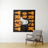 Süßes oder Saures Halloween niedlicher Geist Kürbi Wandteppich (Beispiel (Horizontal))