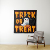 Süßes oder Saures Halloween niedlicher Geist Kürbi Wandteppich (Beispiel)