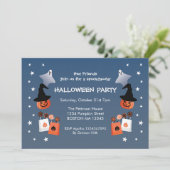 Süßes oder Saures Halloween-Party-Einladung Einladung (Stehend Vorderseite)