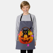 Süßes-oder-Saures Halloween-Party-Katze Schürze (Getragen)