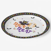 Süßes oder Saures Halloween-Party - Süße Fledermau Pappteller (Schrägansicht)