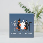 Süßes-oder-Saures-Halloween-Postkarte (Stehend Vorderseite)