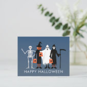 Süßes-oder-Saures Halloween Postkarte (Stehend Vorderseite)