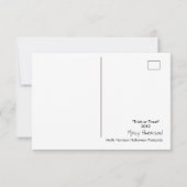 Süßes oder Saures Halloween-Postkarte Karte (Rückseite)