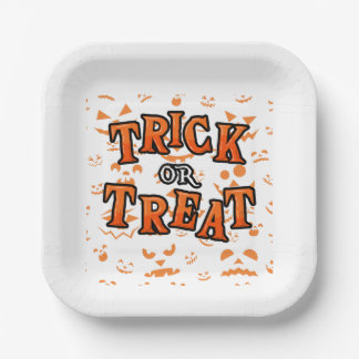 Süßes oder Saures Halloween Quadrat Pappteller