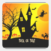 Süßes oder Saures, Halloween Quadratischer Aufkleber (Vorderseite)