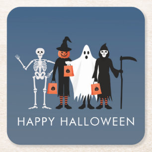 Süßes oder Saures Halloween Rechteckiger Pappuntersetzer