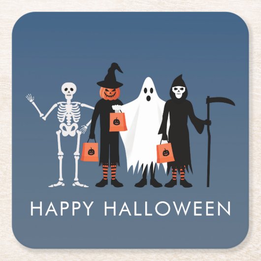 Süßes oder Saures Halloween Rechteckiger Pappuntersetzer (Vorderseite)