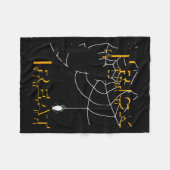Süßes oder Saures Halloween-Schwarze Katze Spinnen Fleecedecke (Vorderseite (Horizontal))