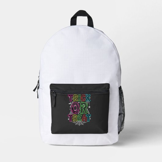 Süßes oder Saures Halloween-Spinnennetz-Design_1 Bedruckter Rucksack (Vorderseite)