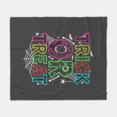 Süßes oder Saures Halloween-Spinnennetz-Design_1 Fleecedecke (Vorderseite (Horizontal))