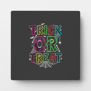 Süßes oder Saures Halloween-Spinnennetz-Design_1 Fotoplatte