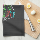 Süßes oder Saures Halloween-Spinnennetz-Design_1 Geschirrtuch (Viertel Falte)