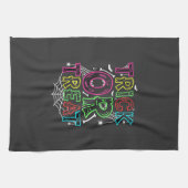 Süßes oder Saures Halloween-Spinnennetz-Design_1 Geschirrtuch (Horizontal)
