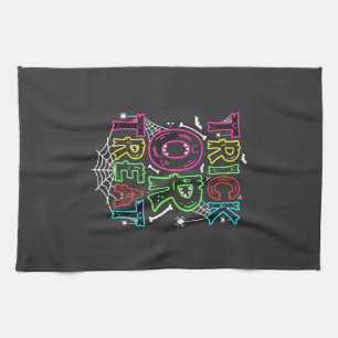 Süßes oder Saures Halloween-Spinnennetz-Design_1 Geschirrtuch
