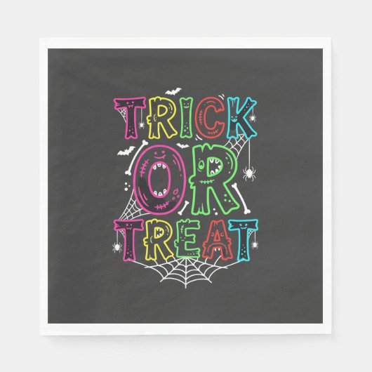 Süßes oder Saures Halloween-Spinnennetz-Design_1 Serviette (Vorderseite)