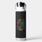 Süßes oder Saures Halloween-Spinnennetz-Design_1 Trinkflasche (Vorderseite)