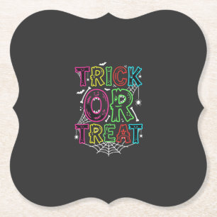 Süßes oder Saures Halloween-Spinnennetz-Design_1 Untersetzer