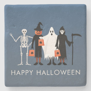 Süßes oder Saures Halloween Steinuntersetzer