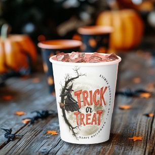 Süßes oder Saures Halloween Vintage Hexe Benutzern Pappbecher