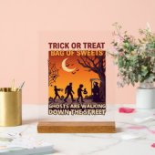 Süßes oder Saures Halloween Zombies Sensenmann Kür Acrylschild (Hochzeit)