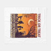 Süßes oder Saures Halloween Zombies Sensenmann Kür Fleecedecke (Vorderseite (Horizontal))