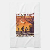 Süßes oder Saures Halloween Zombies Sensenmann Kür Geschirrtuch (Vertikal)